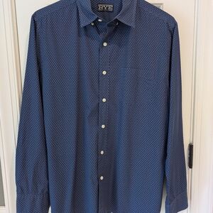 Rye Men's Navy Patterned Button Down Shirt
